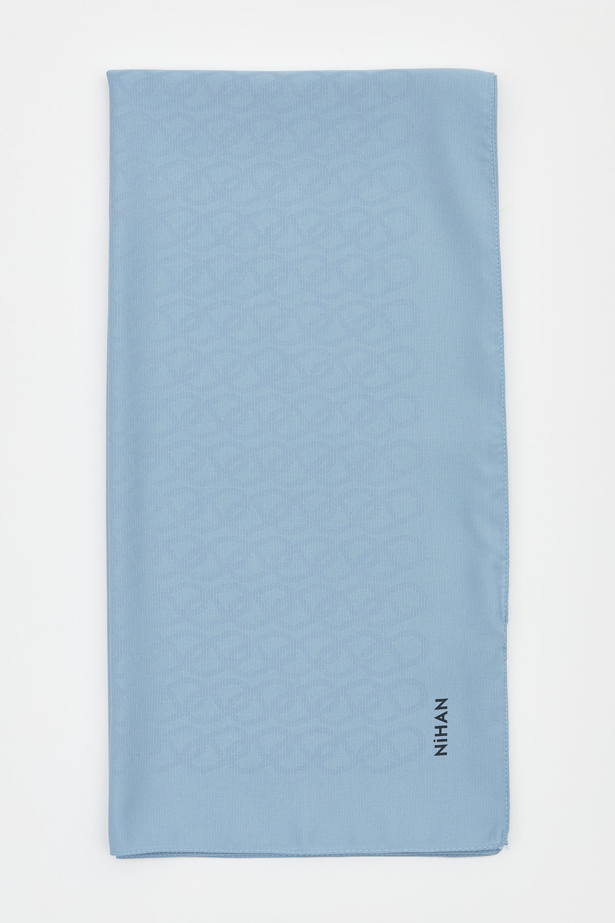 Jacquard Patterned Scarf - Blue