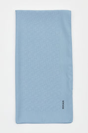 Jacquard Patterned Scarf - Blue