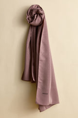 Jacquard Patterned Shawl - Dark Brown