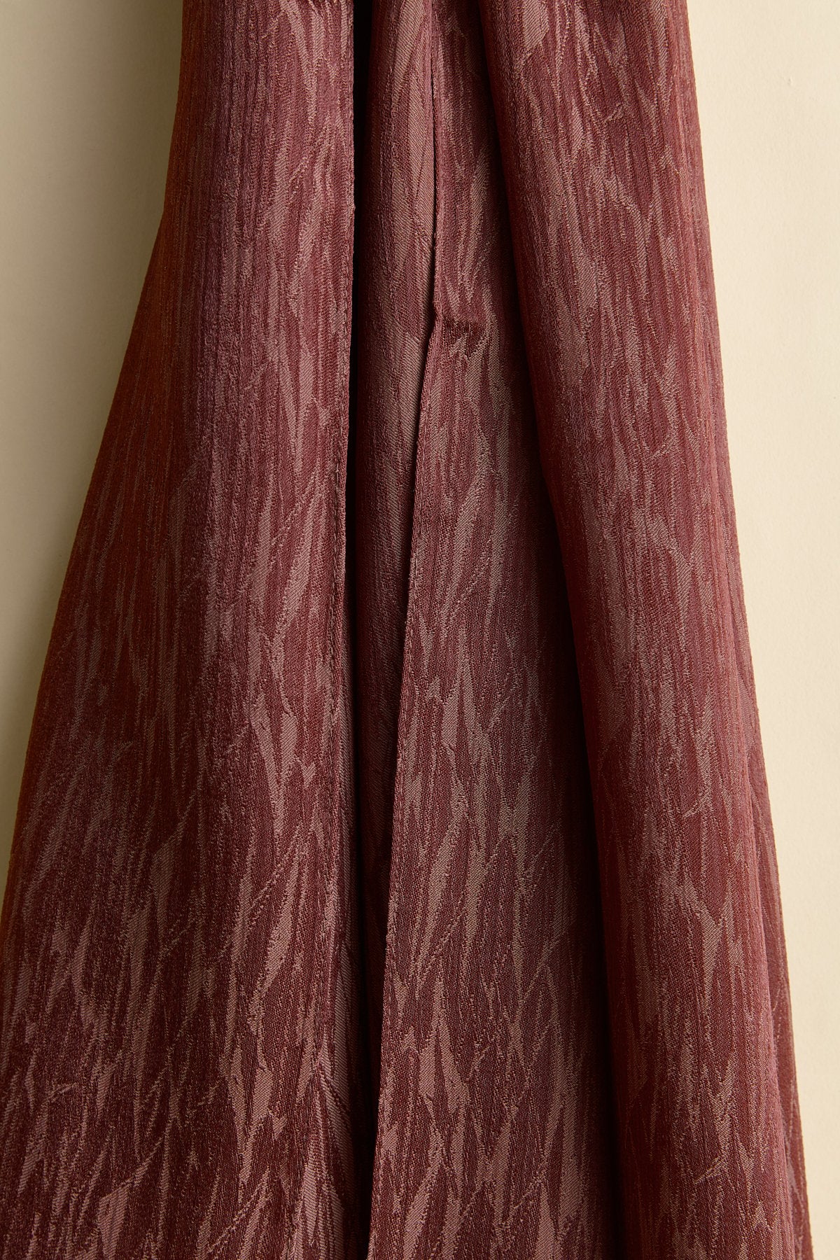 Jacquard Patterned Shawl - Dark Brown