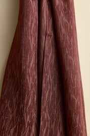 Jacquard Patterned Shawl - Dark Brown