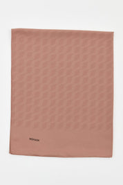 Jacquard Patterned Scarf - Light Brown
