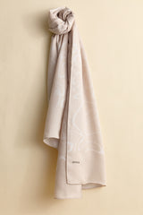 Jacquard Patterned Shawl - Beige