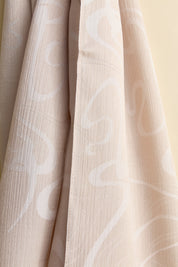 Jacquard Patterned Shawl - Beige