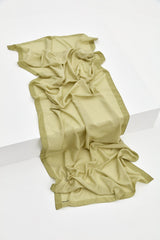 Jacquard Patterned Scarf - Light Green