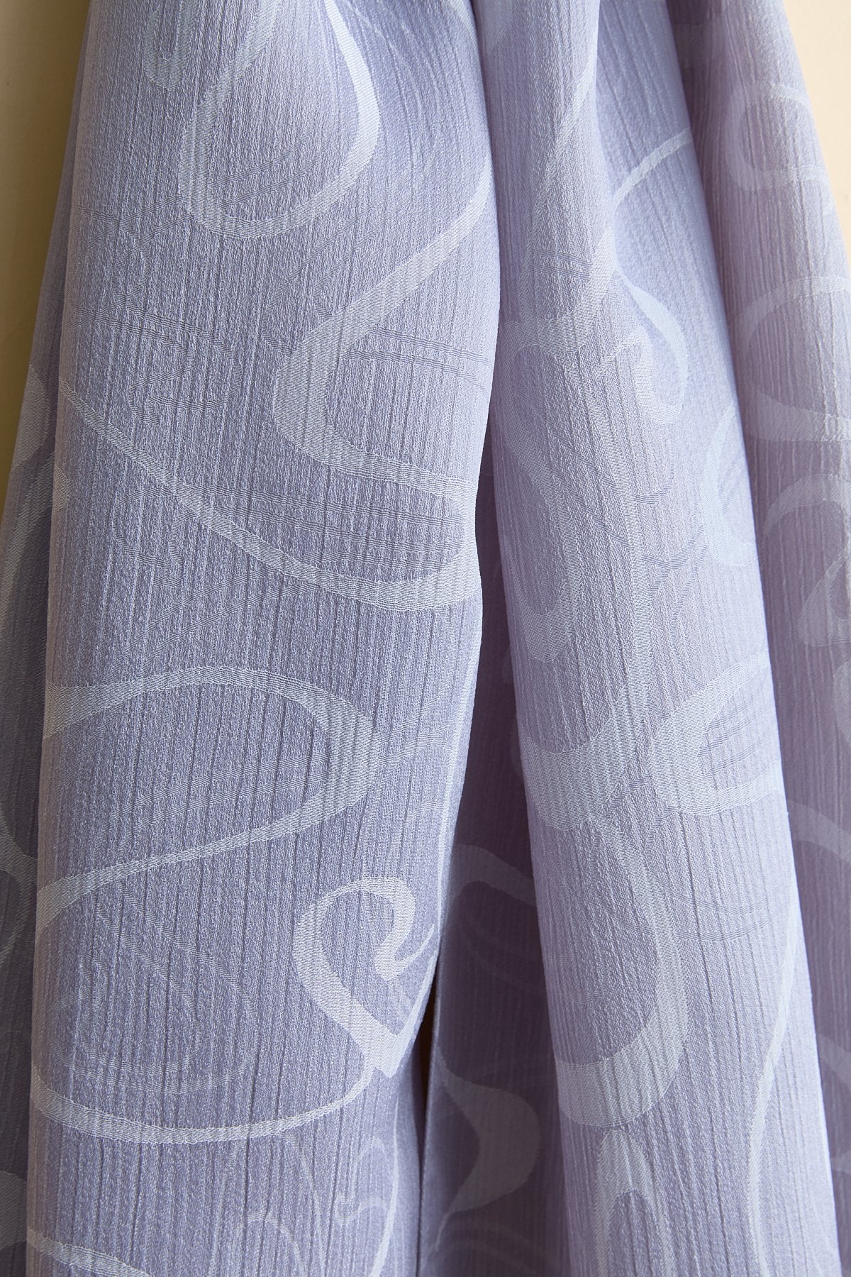 Jacquard Patterned Scarf - Grey