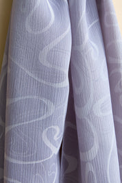 Jacquard Patterned Scarf - Grey