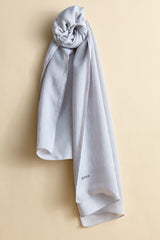 Jacquard Patterned Scarf - Grey