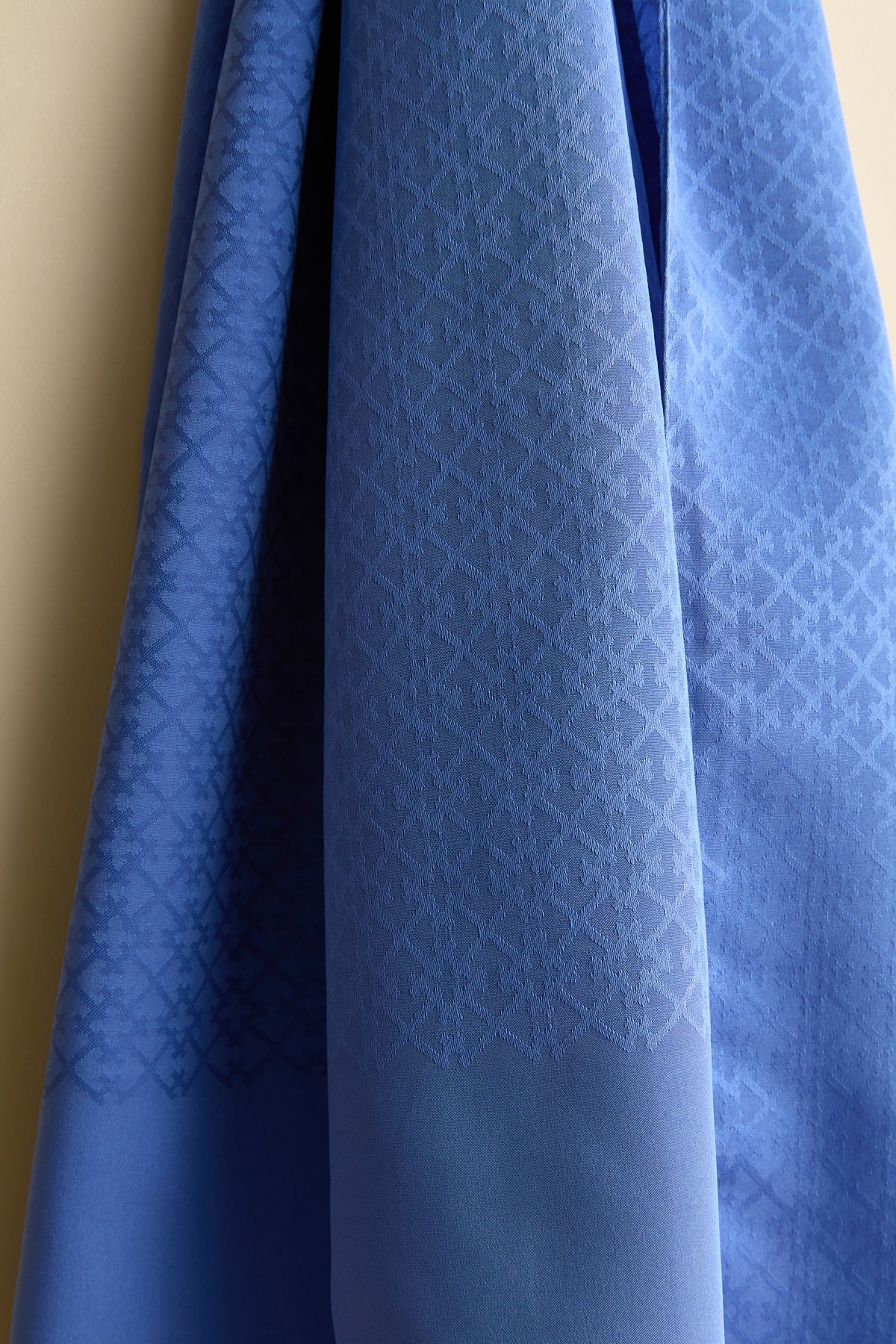 Jacquard Patterned Shawl - Indigo