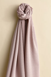 Jacquard Patterned Scarf - Coffee
