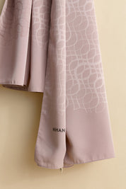 Jacquard Patterned Scarf - Coffee