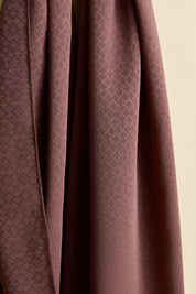 Jacquard Patterned Shawl - Dark Brown