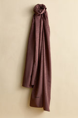 Jacquard Patterned Shawl - Dark Brown