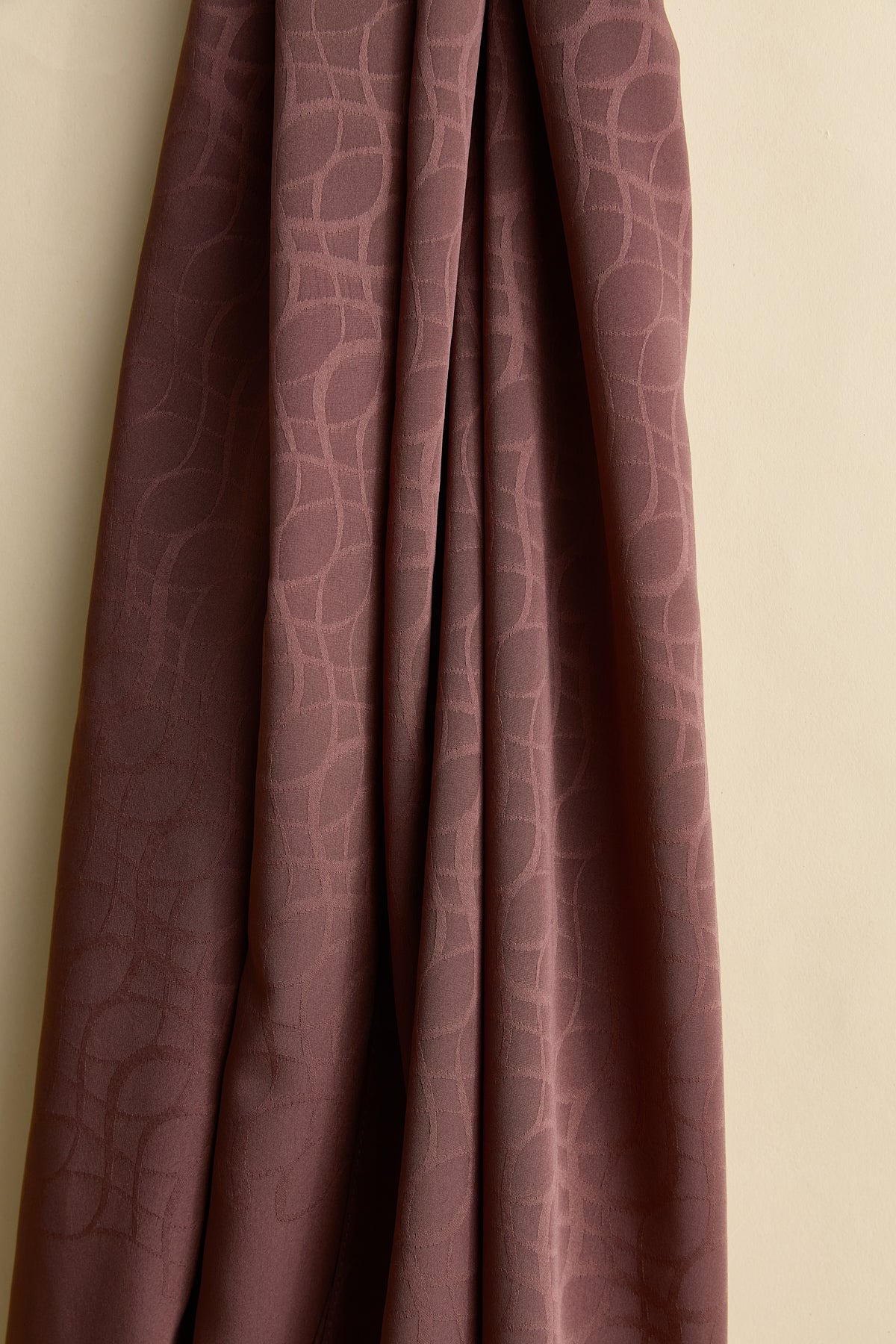 Jacquard Patterned Shawl - Dark Brown