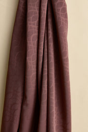 Jacquard Patterned Shawl - Dark Brown