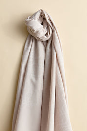 Jacquard Patterned Shawl - Sand