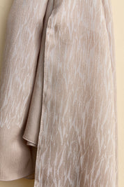 Jacquard Patterned Shawl - Sand