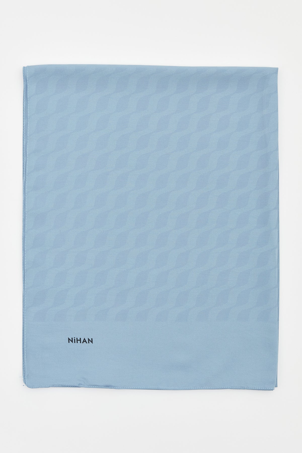 Jacquard Patterned Scarf - Blue