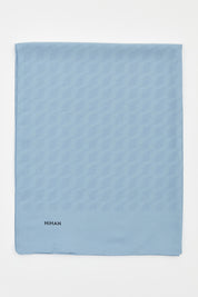 Jacquard Patterned Scarf - Blue
