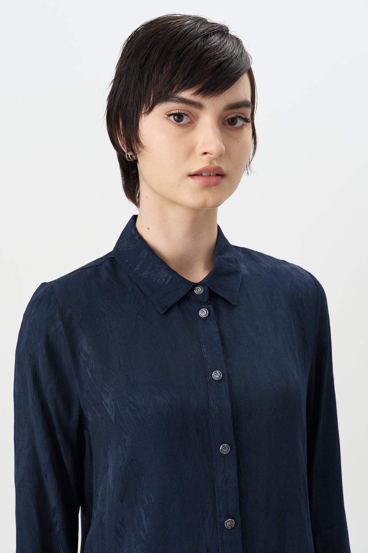 Jacquard Shirt - Navy
