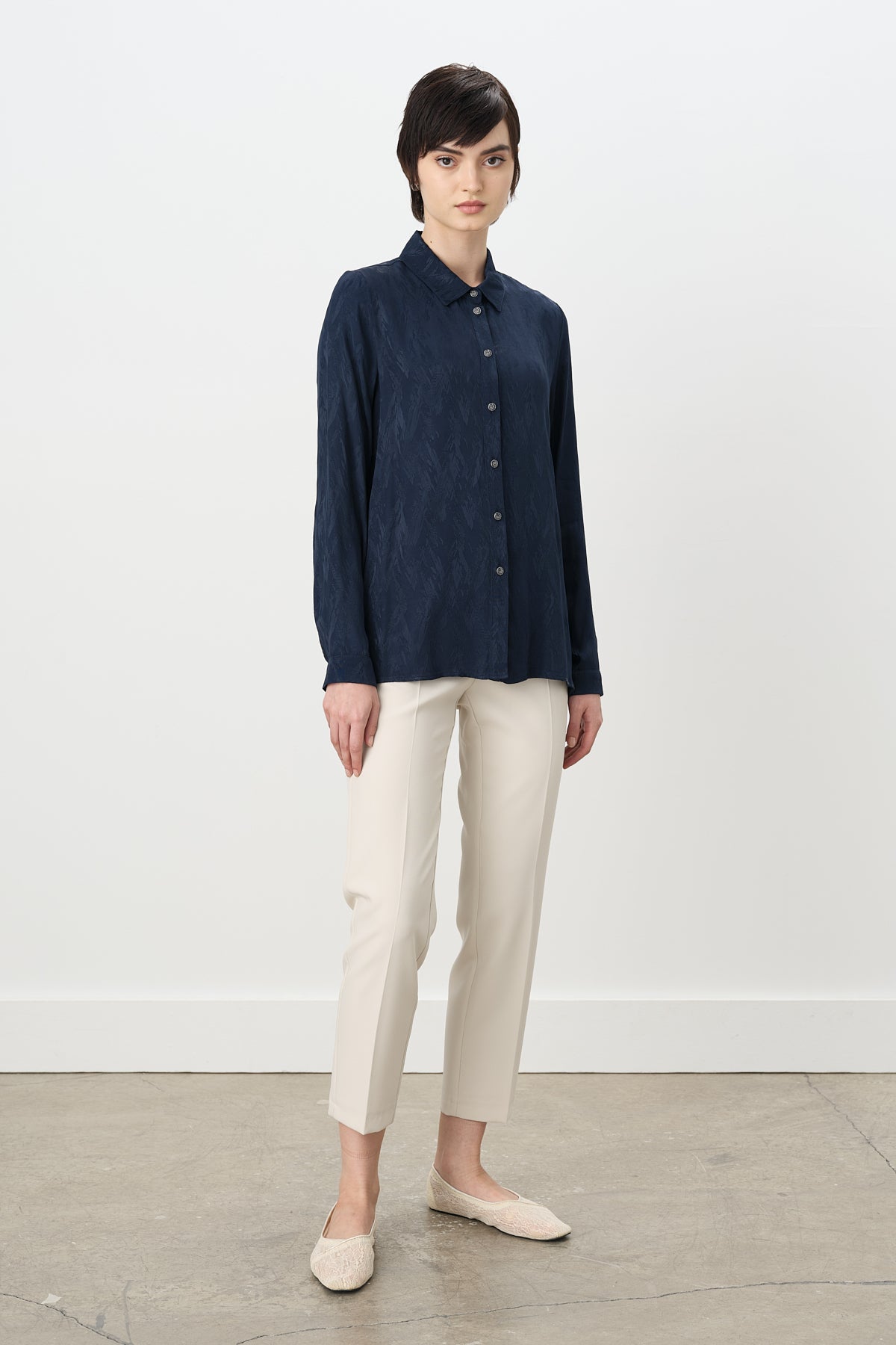 Jacquard Shirt - Navy