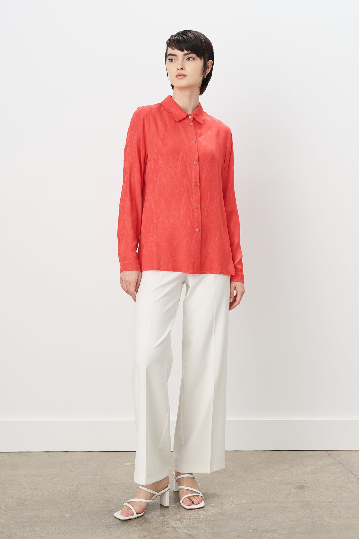 Jacquard Shirt - Coral