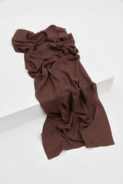 Jakar Pamuk Lyocell Şal - Koyu Kahve