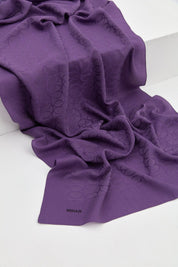 Jacquard Cotton Lyocell Scarf - Plum