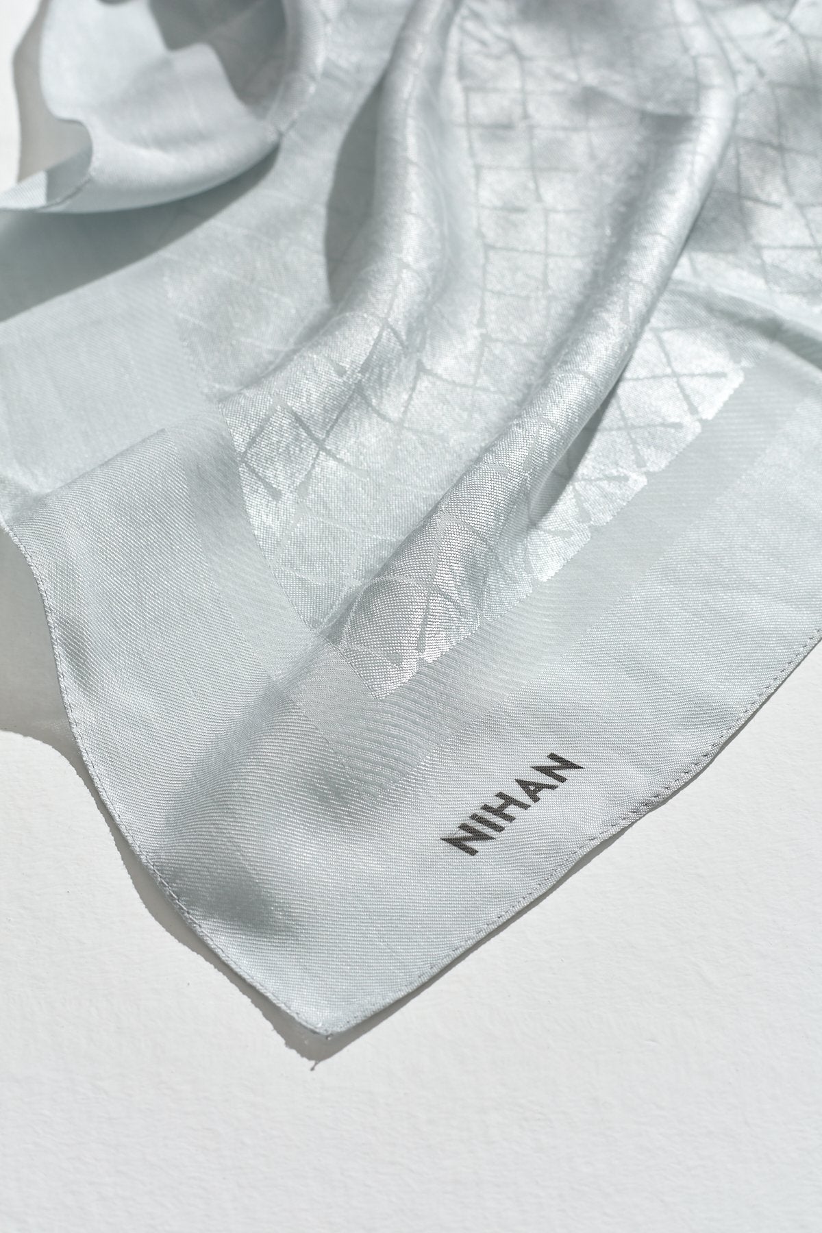 Jacquard Cotton Lyocell Scarf - Mint