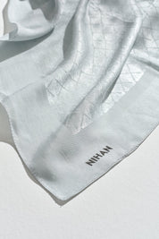 Jacquard Cotton Lyocell Scarf - Mint