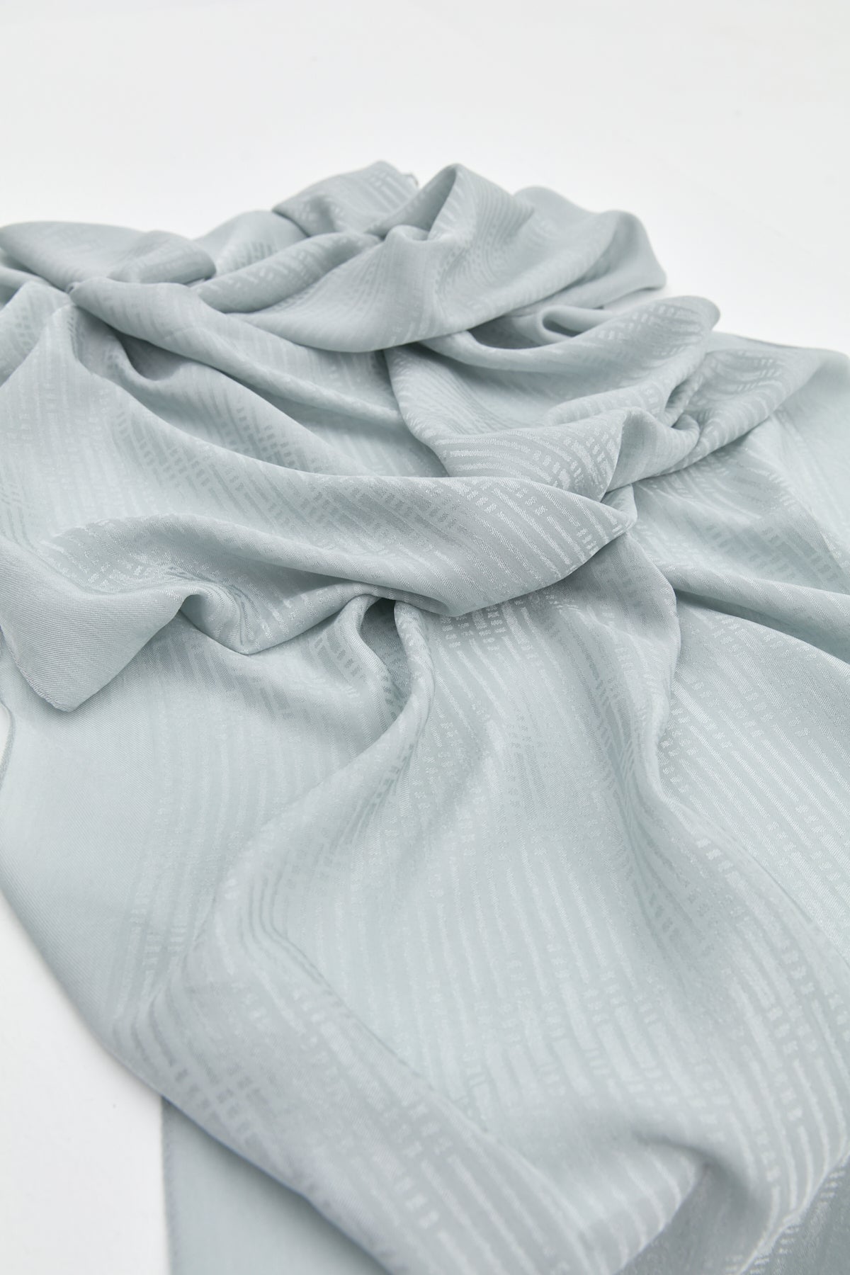 Jacquard Cotton Lyocell Scarf - Grey
