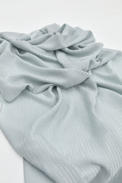 Jacquard Cotton Lyocell Scarf - Grey