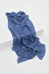 Jacquard Cotton Lyocell Scarf - Indigo