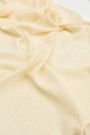 Jakarlı Pamuk Lyocell Şal - Krem