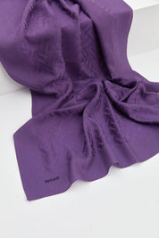 Jacquard Cotton Lyocell Scarf - Plum