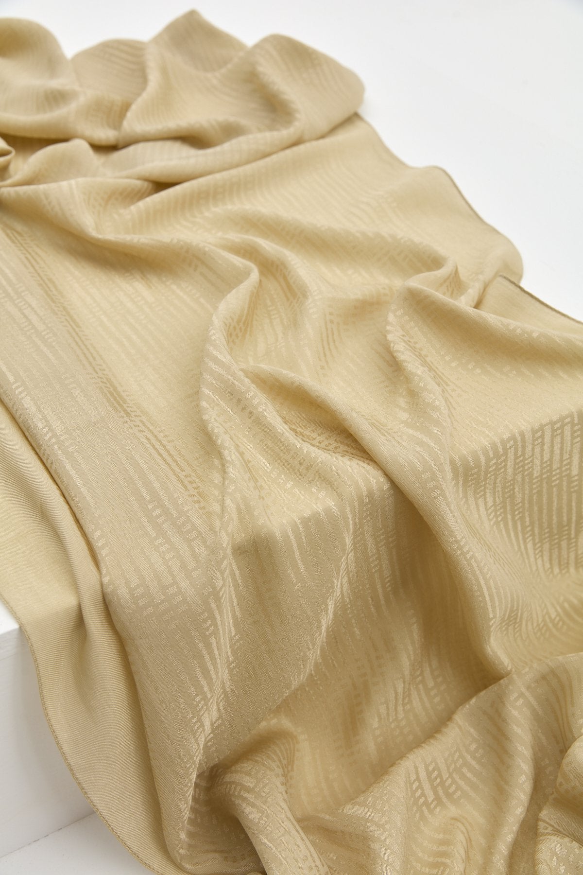 Jacquard Cotton Lyocell Scarf - Olive