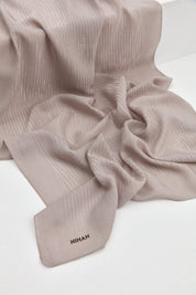 Jacquard Cotton Lyocell Scarf - Stone