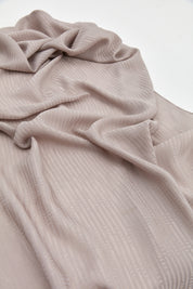Jacquard Cotton Lyocell Scarf - Stone