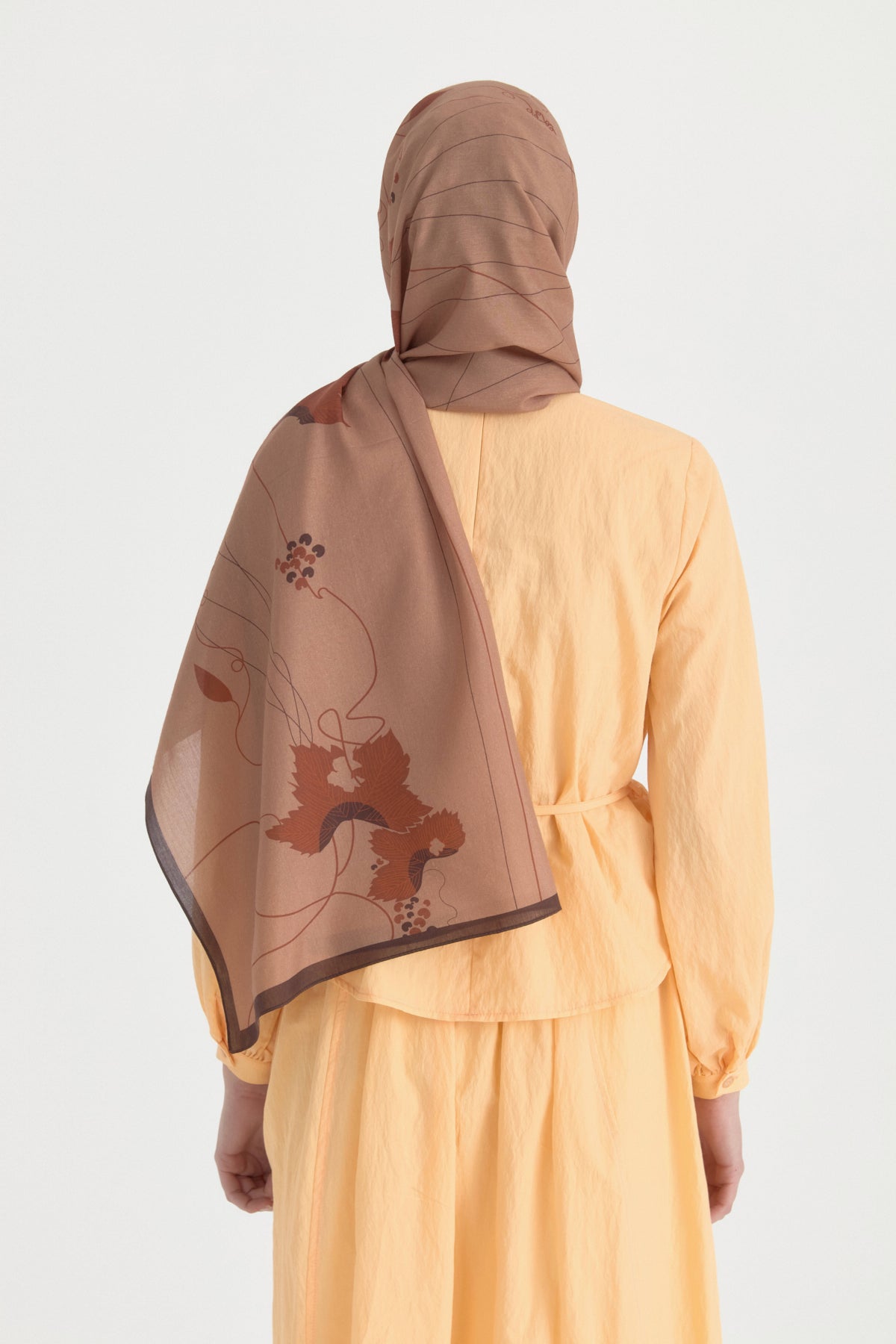 Japan Cotton Lyocell Shawl - Coffee
