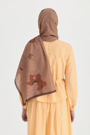 Japan Cotton Lyocell Shawl - Coffee