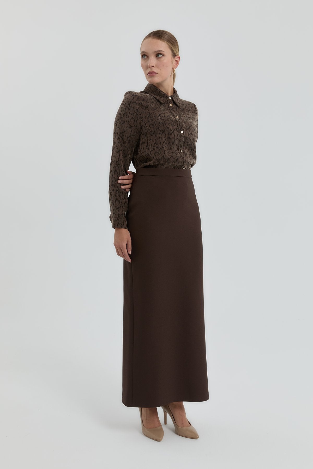 Pencil Skirt - Coffee