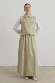 Canvas Skirt Cotton Set - Thyme