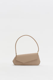 Asymmetric Shoulder Bag with Flap - Earth