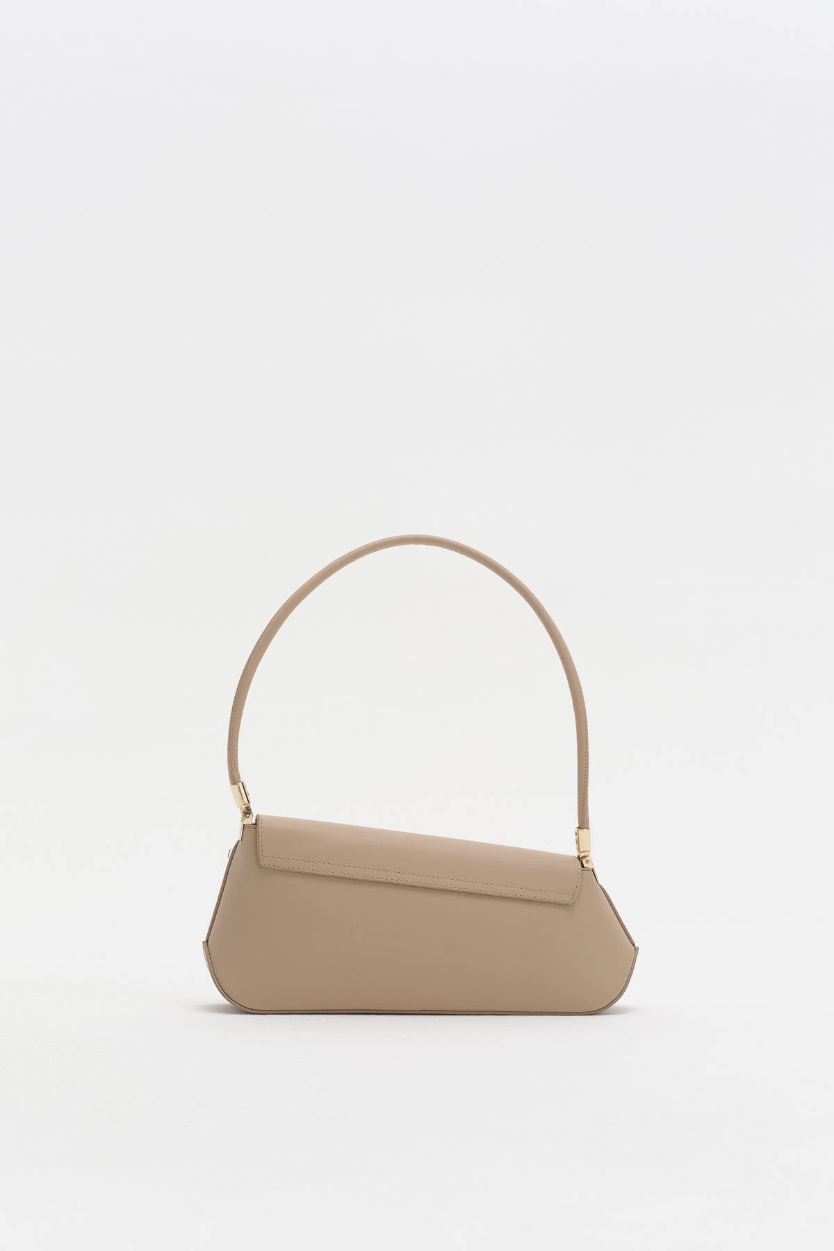 Asymmetric Shoulder Bag with Flap - Earth