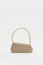 Asymmetric Shoulder Bag with Flap - Earth
