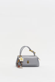 Flap Crossbody Bag with Charm Accessory - Blue