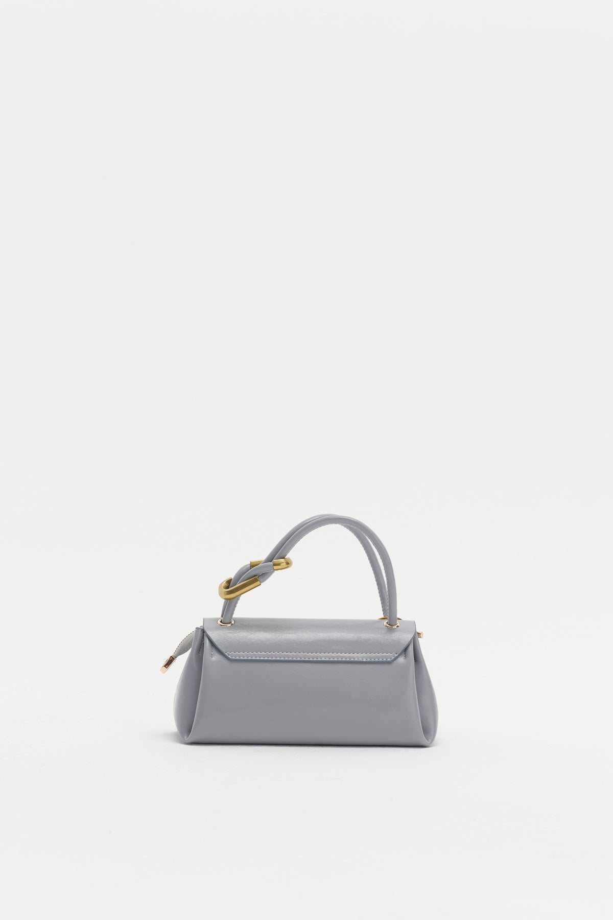 Flap Crossbody Bag with Charm Accessory - Blue
