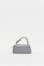 Flap Crossbody Bag with Charm Accessory - Blue