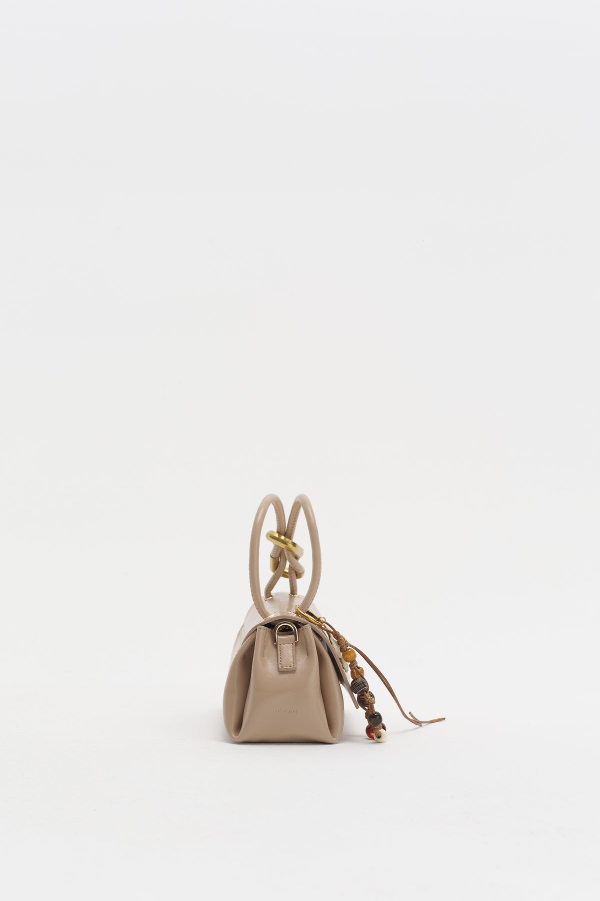 Flap Crossbody Bag with Charm Accessory - Earth