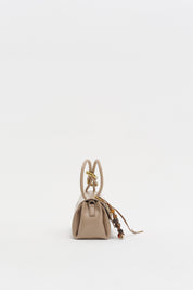 Flap Crossbody Bag with Charm Accessory - Earth